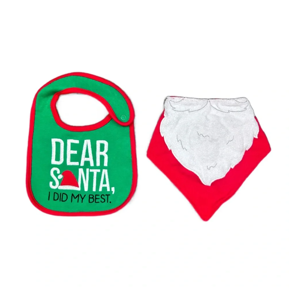 Just one you by Carter’s christmas bib bundle bandana and teething bib